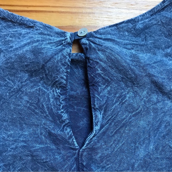 Altar’d State Blue Cotton Cold Shoulder Lace Top, EUC, M - Picture 10 of 10